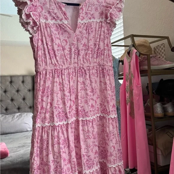 Sail to Sable Pink and White Floral Dress - Picture 3 of 5